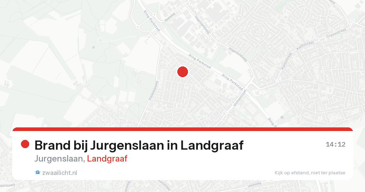 Brand bij Jurgenslaan in Landgraaf — 20 aug 2026