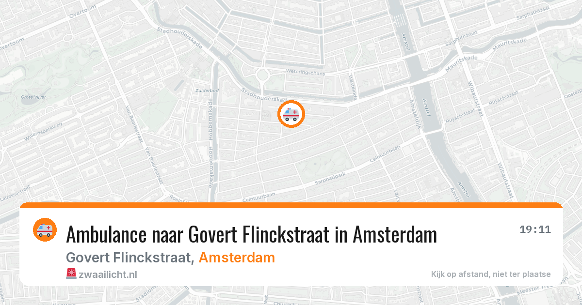 Ambulance naar Govert Flinckstraat in Amsterdam — 28 mrt 2026