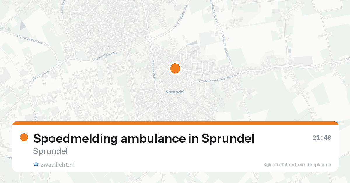 Spoedmelding ambulance in Sprundel — 26 jun 2026