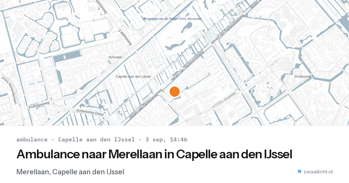 Ambulance naar Merellaan in Capelle aan den IJssel — 3 sep 2026