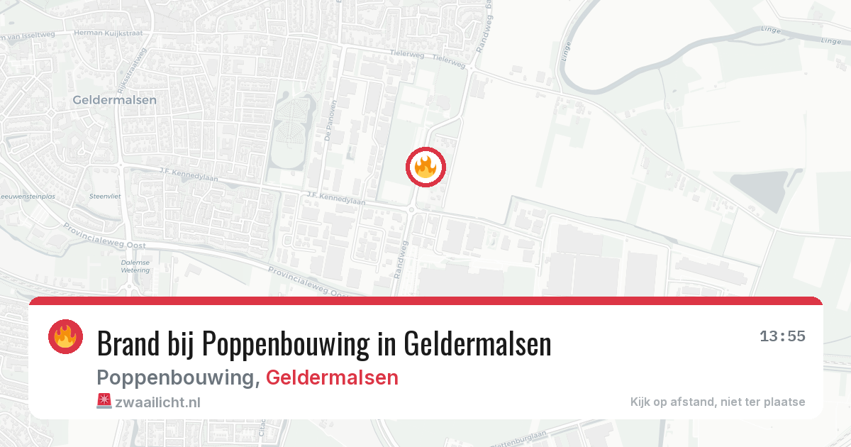 Brand bij Poppenbouwing in Geldermalsen — 7 jul 2026