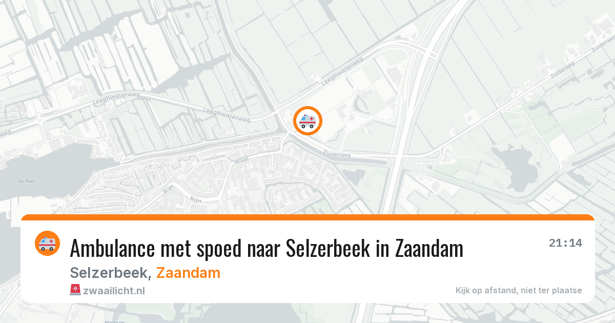 Ambulance met spoed naar Selzerbeek in Zaandam — 24 apr 2026