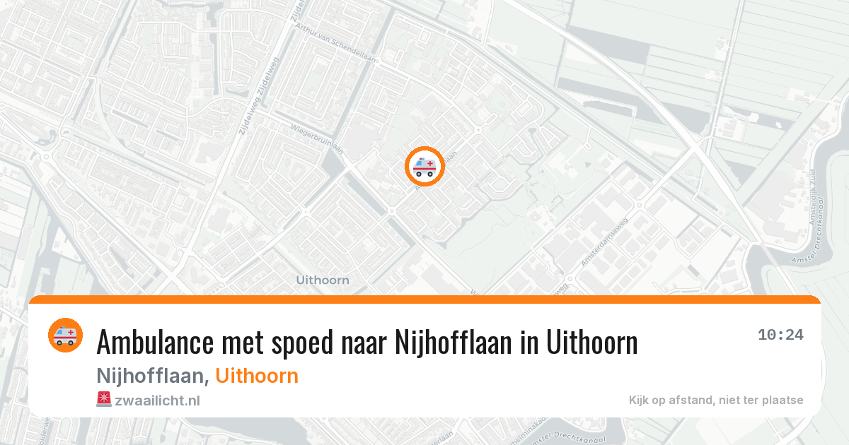 Ambulance met spoed naar Nijhofflaan in Uithoorn — 1 jul 2026