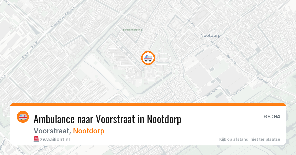 Ambulance naar Voorstraat in Nootdorp — 14 aug 2026