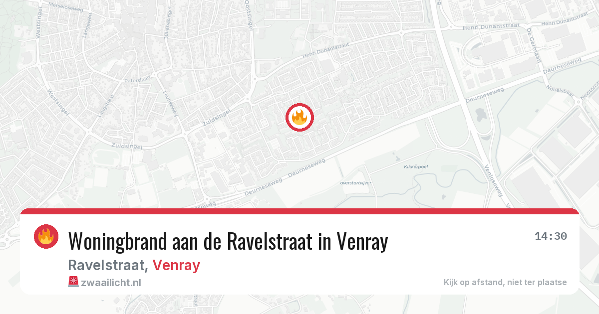 Woningbrand aan de Ravelstraat in Venray — 3 aug 2026
