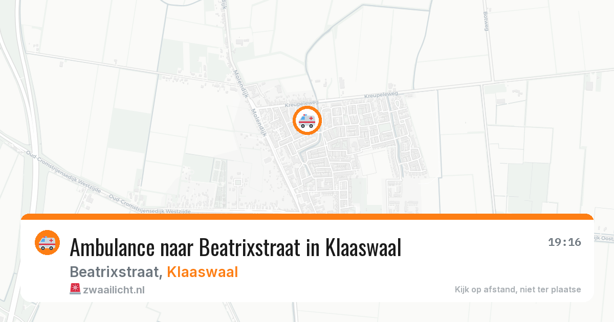 Ambulance naar Beatrixstraat in Klaaswaal — 20 apr 2026