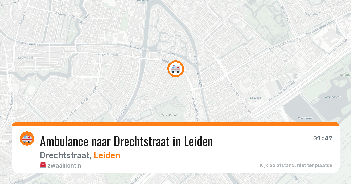 Ambulance naar Drechtstraat in Leiden — 15 mrt 2026