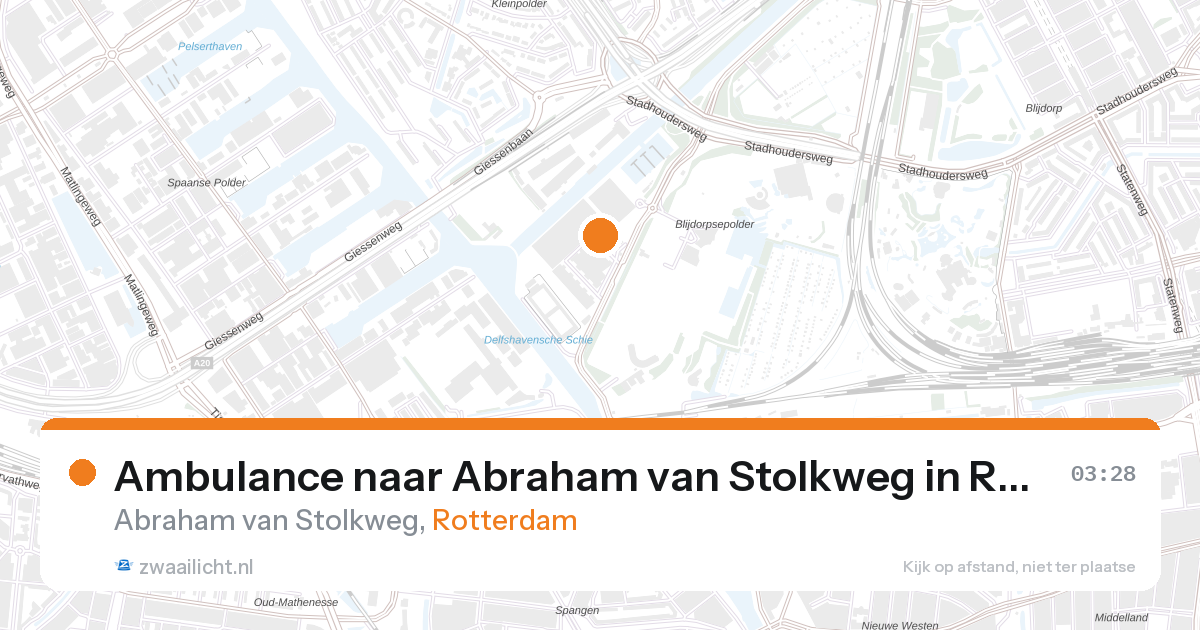 Ambulance naar Abraham van Stolkweg in Rotterdam — 28 aug 2026