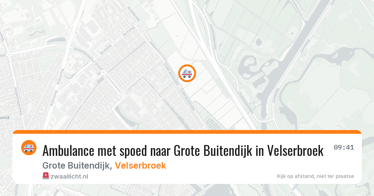 Ambulance met spoed naar Grote Buitendijk in Velserbroek — 20 mei 2026