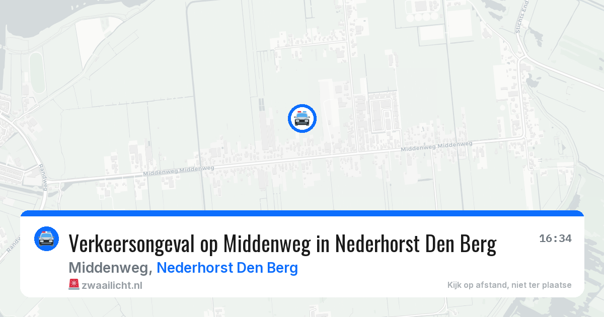 Verkeersongeval op Middenweg in Nederhorst Den Berg — 18 mei 2026