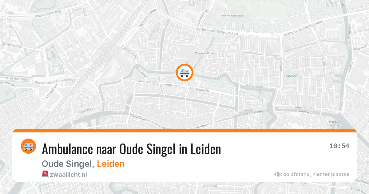 Ambulance naar Oude Singel in Leiden — 11 aug 2026