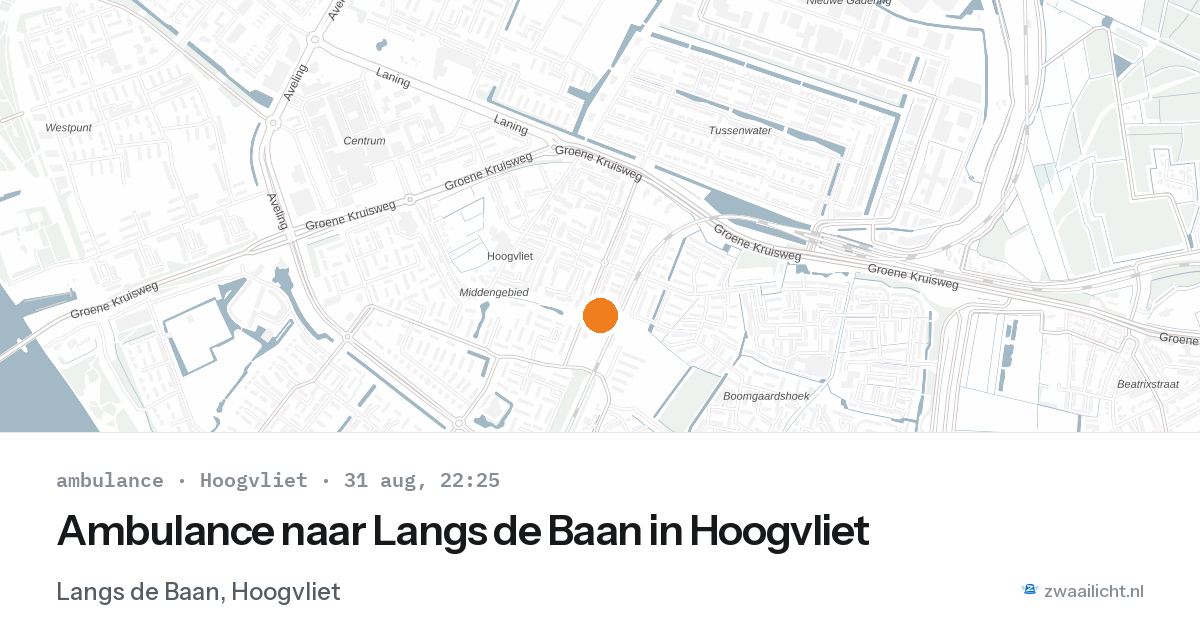 Ambulance naar Langs de Baan in Hoogvliet — 31 aug 2026