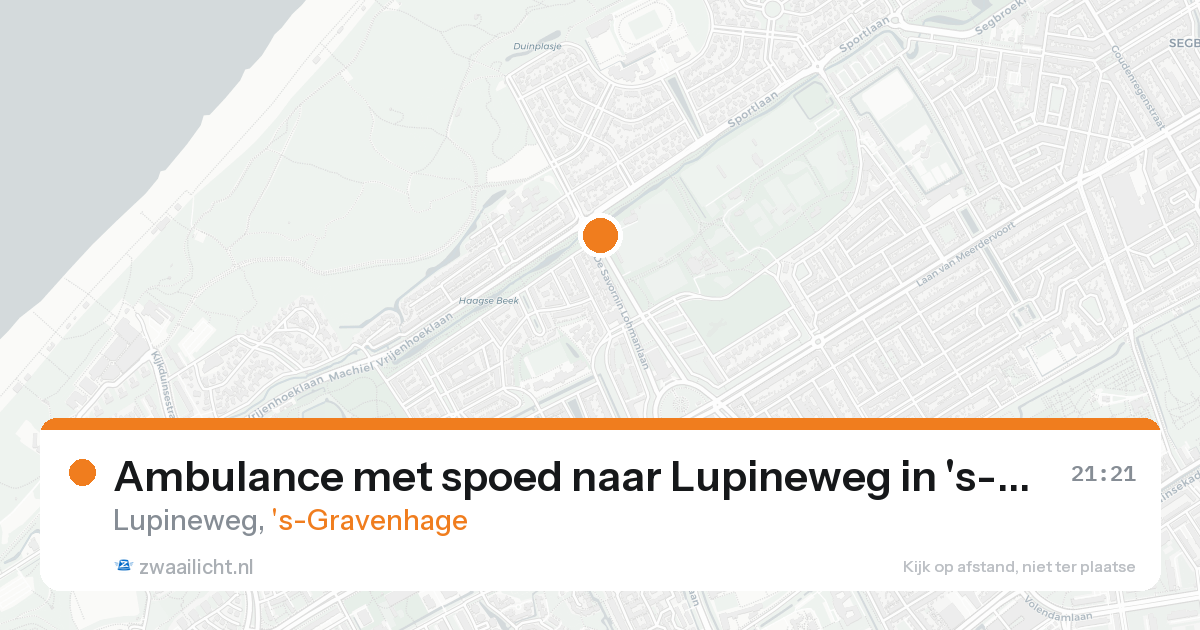 Ambulance met spoed naar Lupineweg in 's-Gravenhage — 12 mei 2026