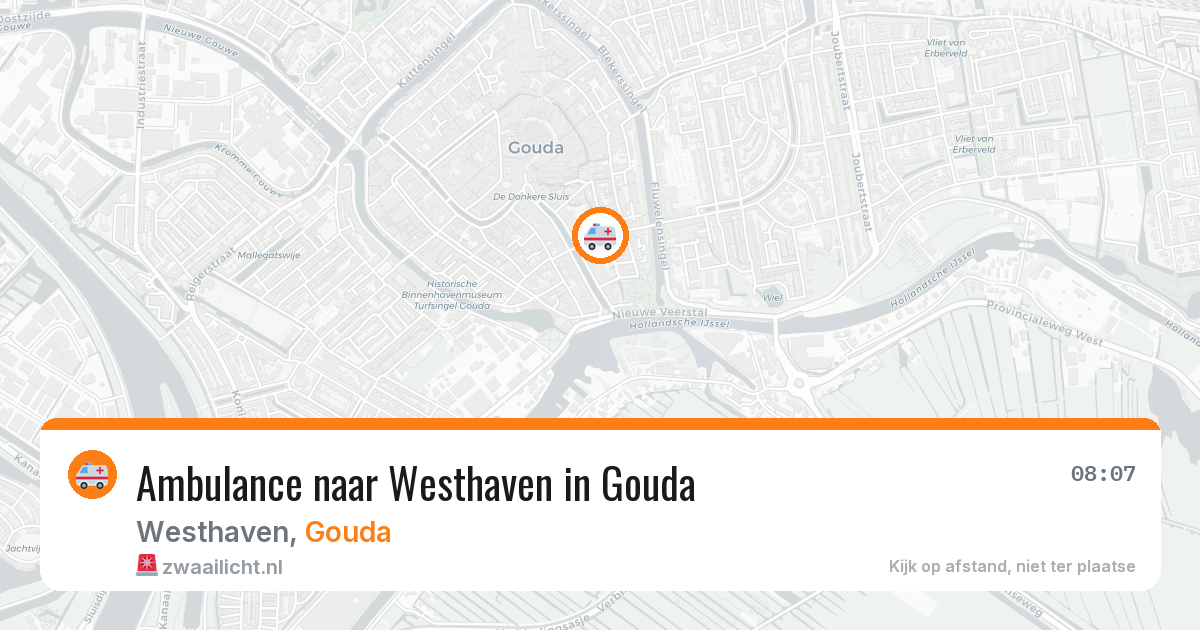 Ambulance naar Westhaven in Gouda — 26 jan 2026