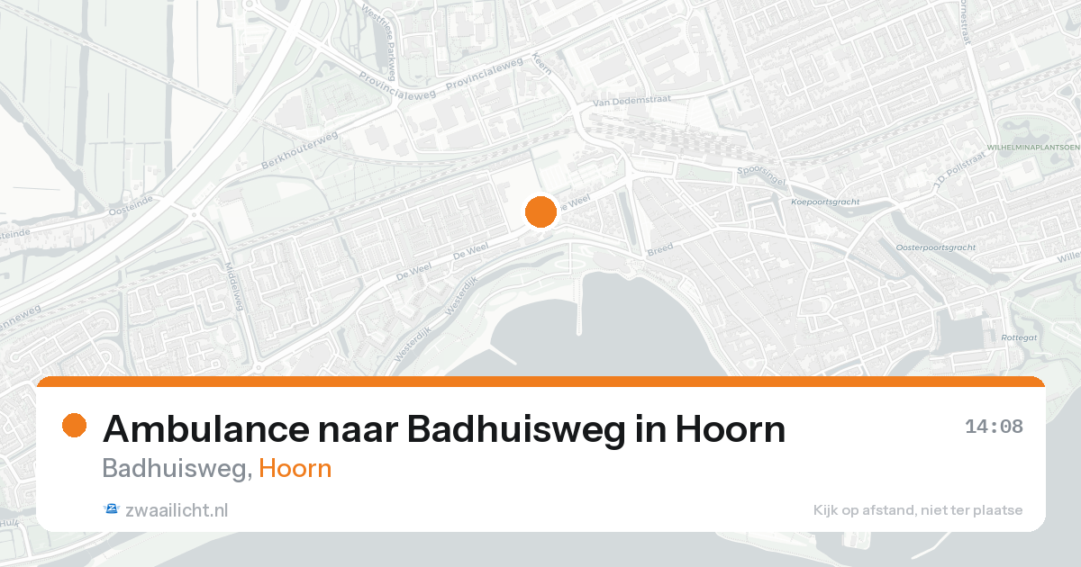 Ambulance naar Badhuisweg in Hoorn — 25 aug 2026