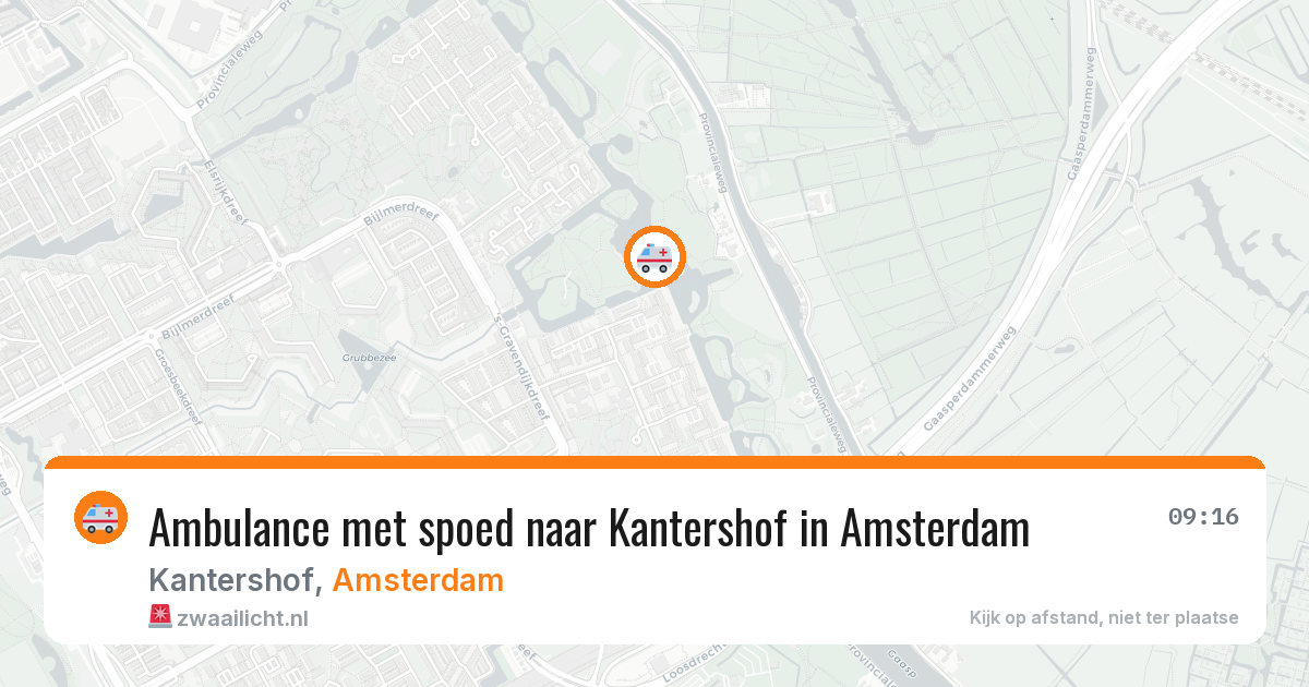 Ambulance met spoed naar Kantershof in Amsterdam — 25 mrt 2026