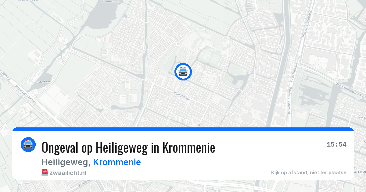 Ongeval op Heiligeweg in Krommenie — 30 jun 2026
