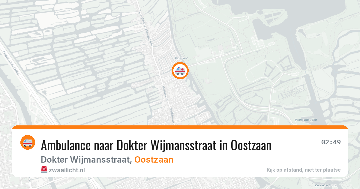 Ambulance naar Dokter Wijmansstraat in Oostzaan — 11 aug 2026
