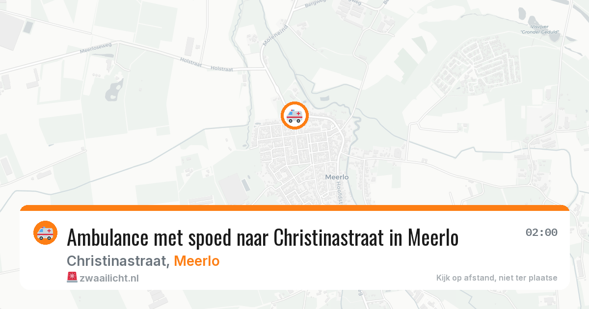 Ambulance met spoed naar Christinastraat in Meerlo — 8 jun 2026