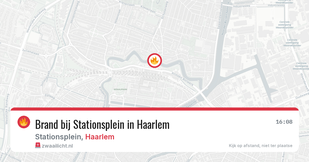 Brand bij Stationsplein in Haarlem — 2 aug 2026