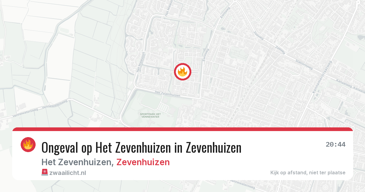 Ongeval op Het Zevenhuizen in Zevenhuizen — 9 jun 2026