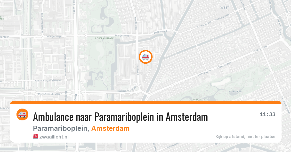 Ambulance naar Paramariboplein in Amsterdam — 29 apr 2026