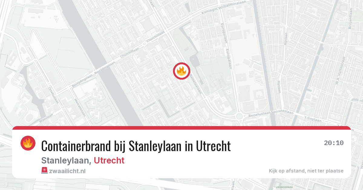 Containerbrand bij Stanleylaan in Utrecht — 5 mei 2026
