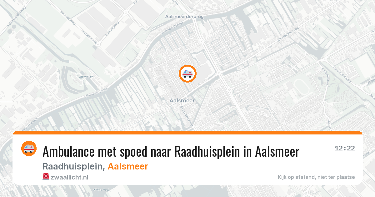 Ambulance met spoed naar Raadhuisplein in Aalsmeer — 15 jun 2026