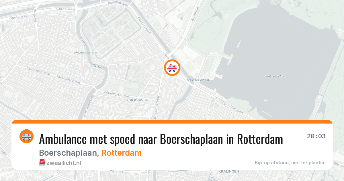 Ambulance met spoed naar Boerschaplaan in Rotterdam — 28 jun 2026