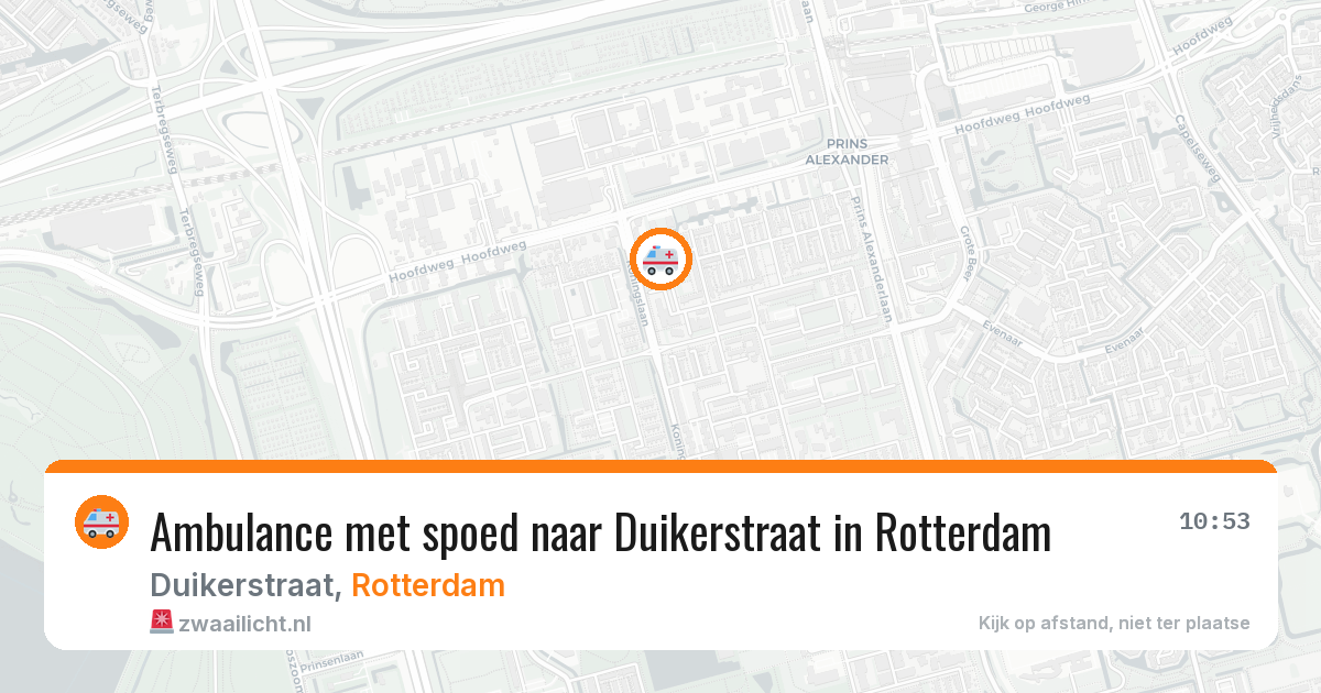 Ambulance met spoed naar Duikerstraat in Rotterdam — 30 jun 2026