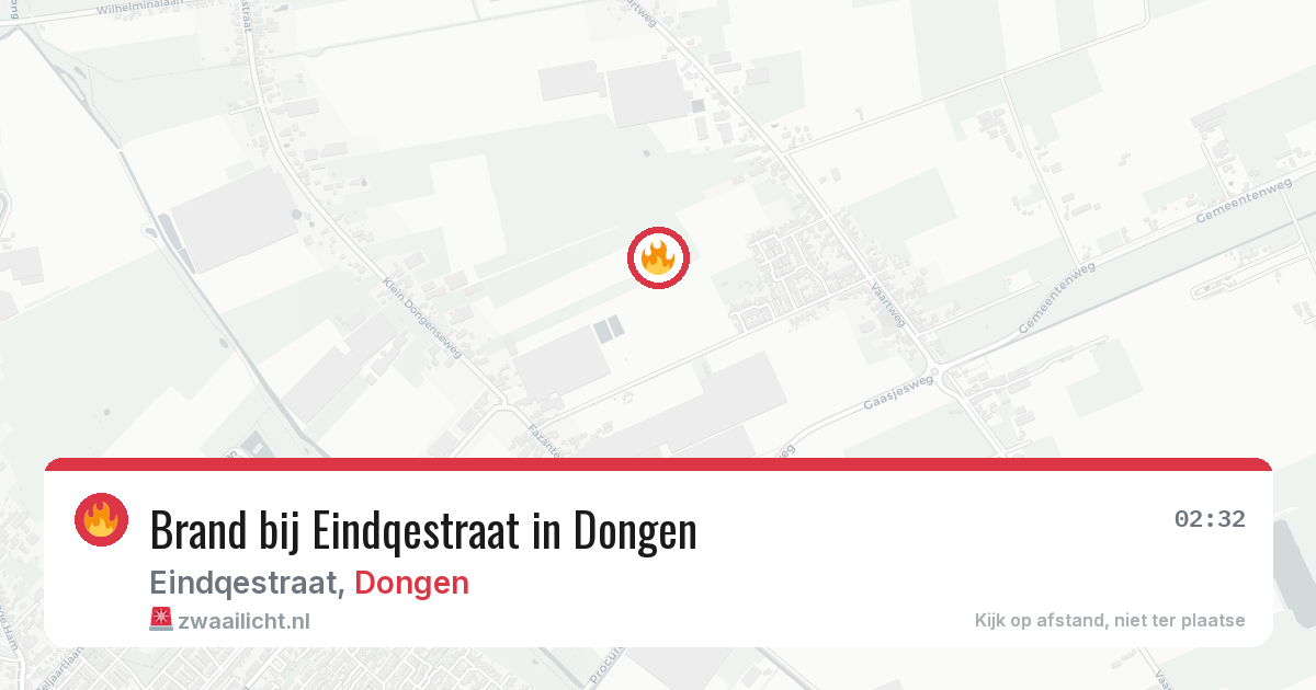 Brand bij Eindqestraat in Dongen — 28 jun 2026