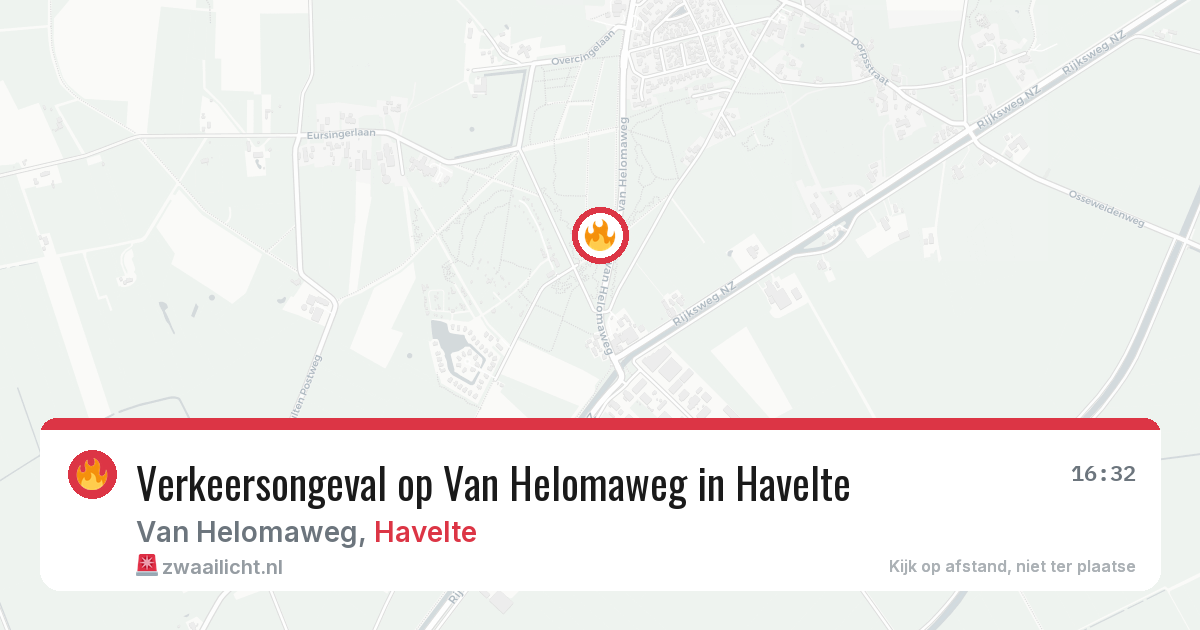Verkeersongeval op Van Helomaweg in Havelte — 11 mei 2026