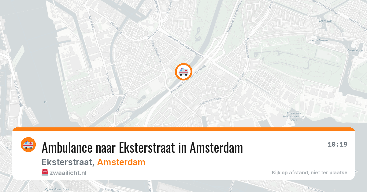 Ambulance naar Eksterstraat in Amsterdam — 15 mei 2026