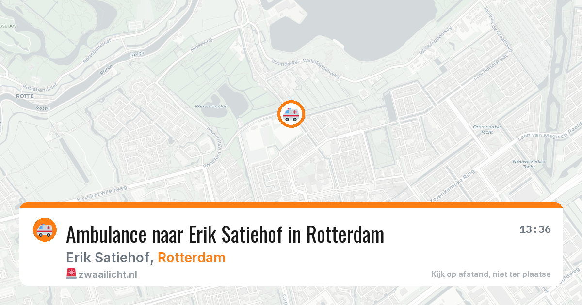 Ambulance naar Erik Satiehof in Rotterdam — 9 jun 2026