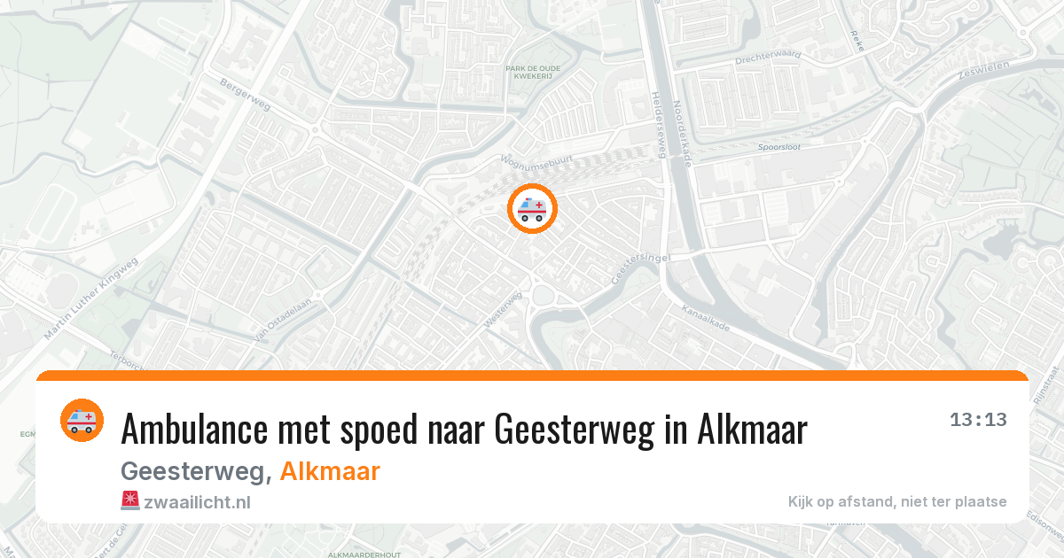 Ambulance met spoed naar Geesterweg in Alkmaar — 10 aug 2026