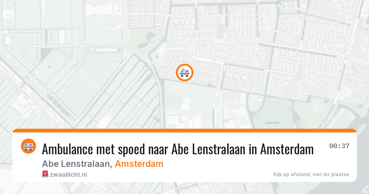 Ambulance met spoed naar Abe Lenstralaan in Amsterdam — 6 jun 2026