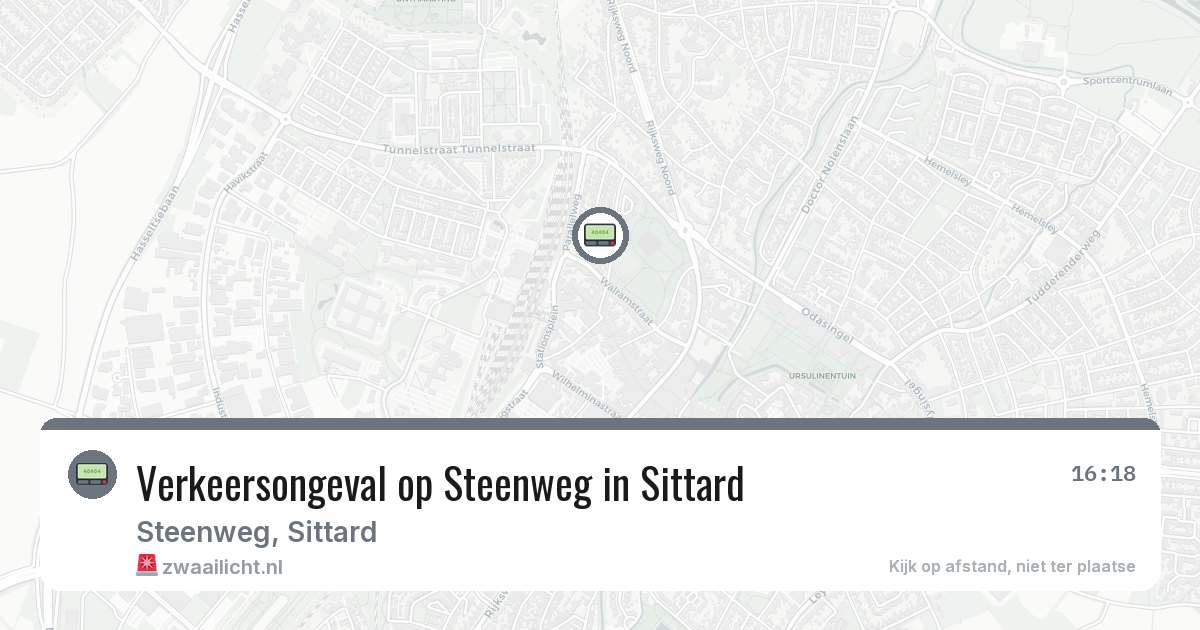 Verkeersongeval op Steenweg in Sittard — 6 aug 2026