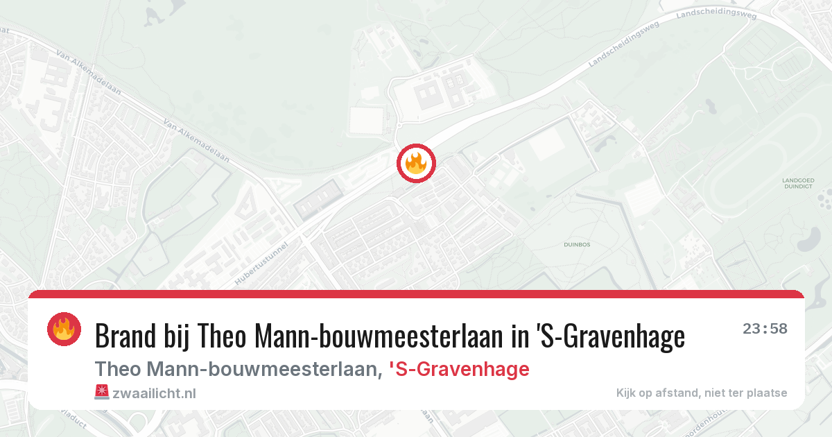 Brand bij Theo Mann-bouwmeesterlaan in 'S-Gravenhage — 1 jul 2026