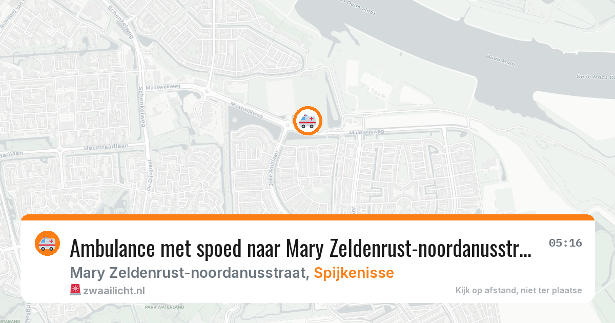 Ambulance met spoed naar Mary Zeldenrust-noordanusstraat in Spijkenisse — 21 apr 2026