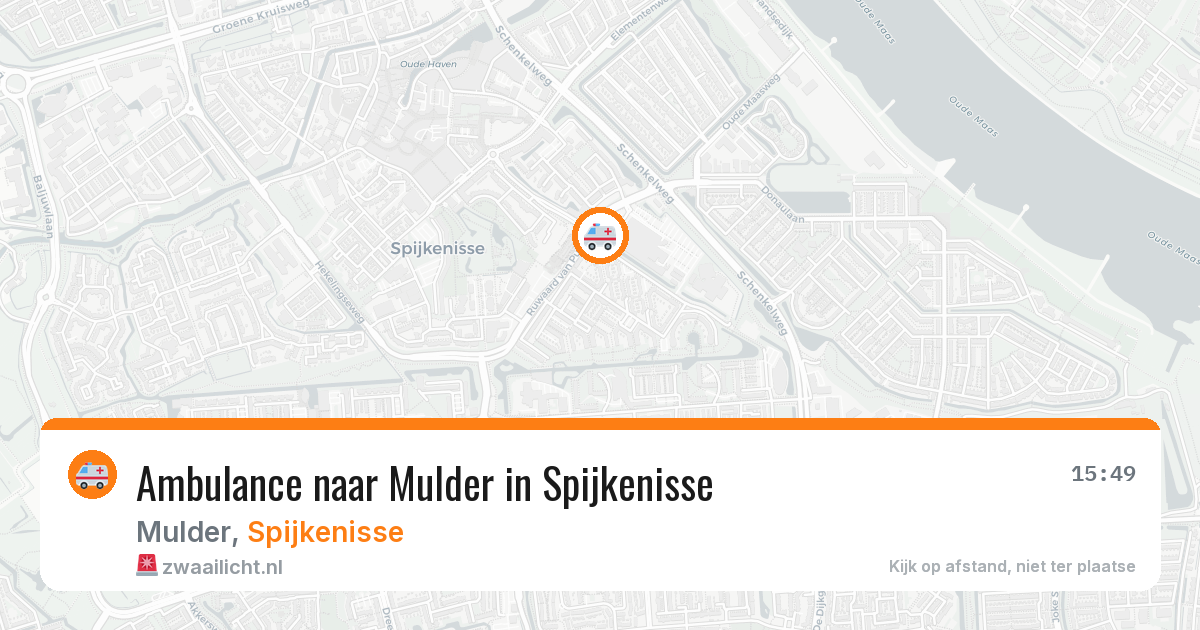 Ambulance naar Mulder in Spijkenisse — 17 mei 2026