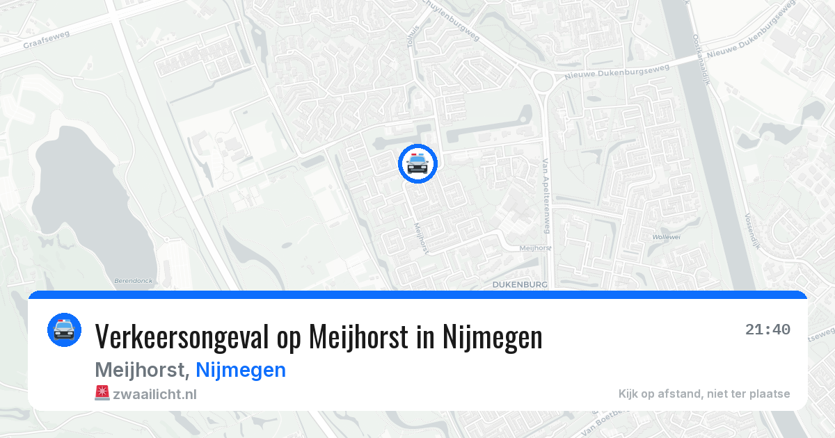 Verkeersongeval op Meijhorst in Nijmegen — 20 jan 2026