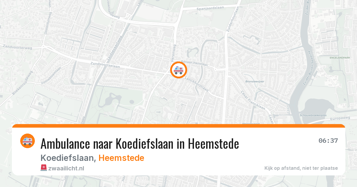 Ambulance naar Koediefslaan in Heemstede — 25 mrt 2026
