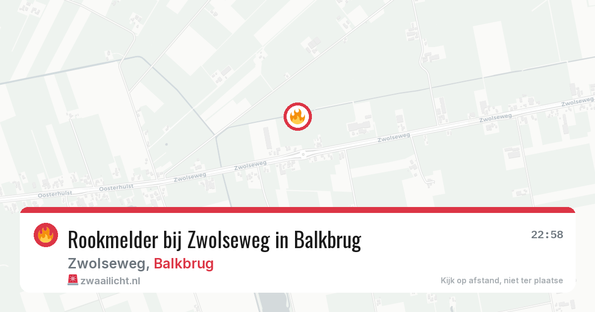 Rookmelder bij Zwolseweg in Balkbrug — 18 mei 2026