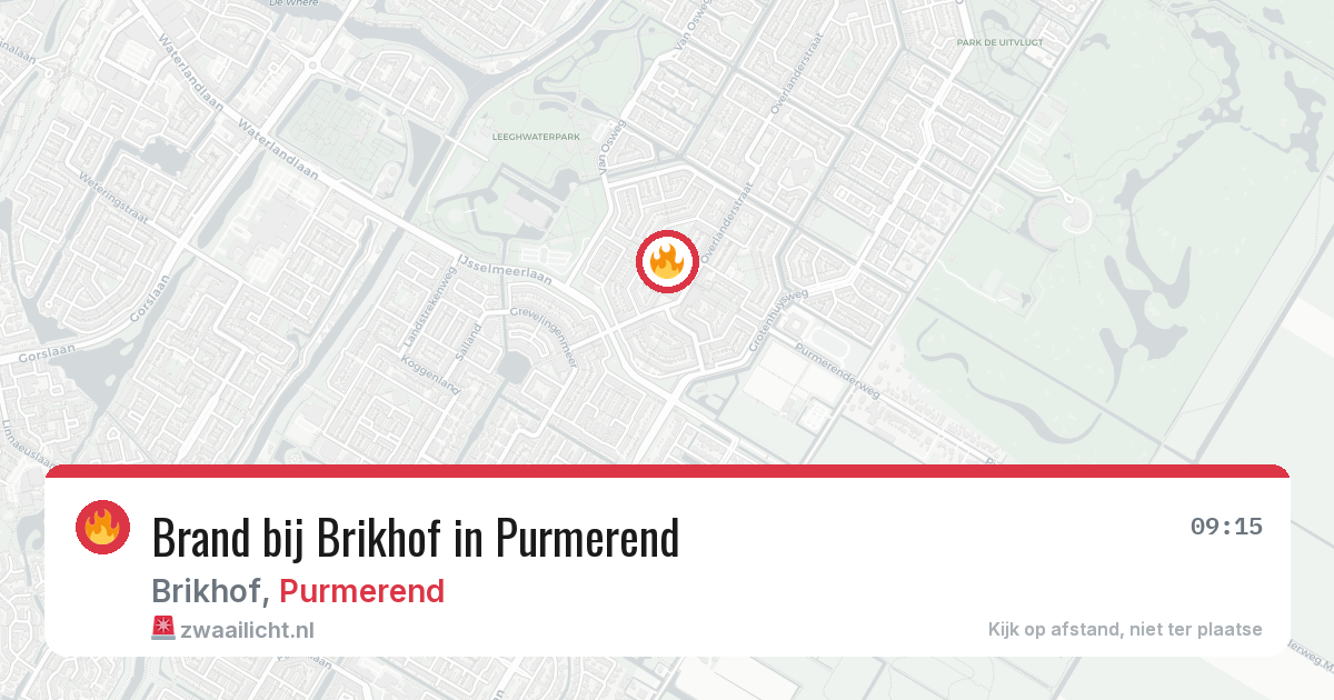 Brand bij Brikhof in Purmerend — 18 feb 2026