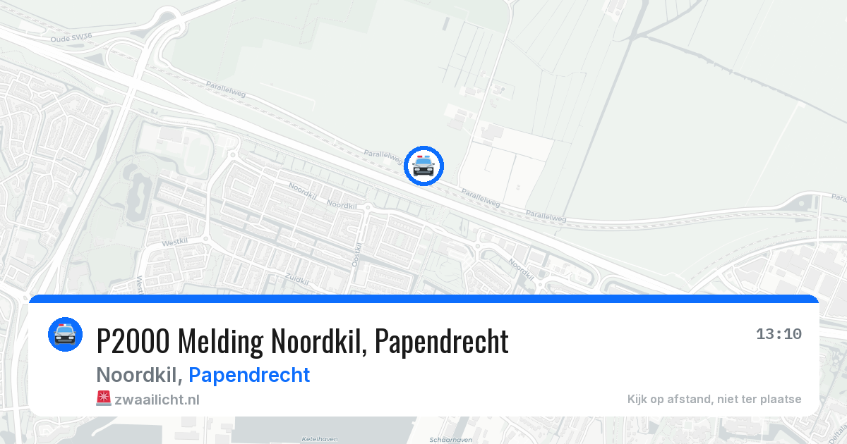 P2000 Melding Noordkil, Papendrecht — 23 mei 2026