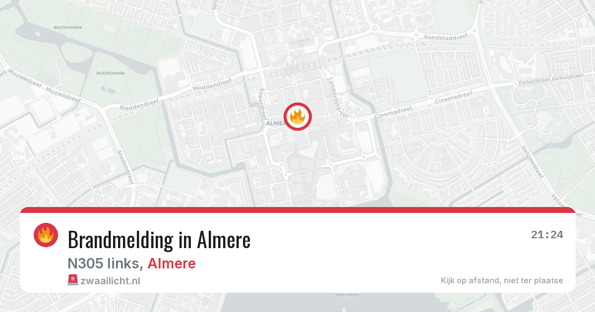 Brandmelding in Almere — 7 aug 2026