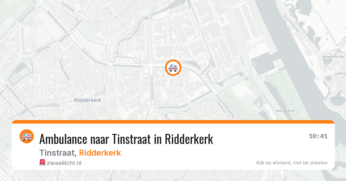 Ambulance naar Tinstraat in Ridderkerk — 21 mei 2026
