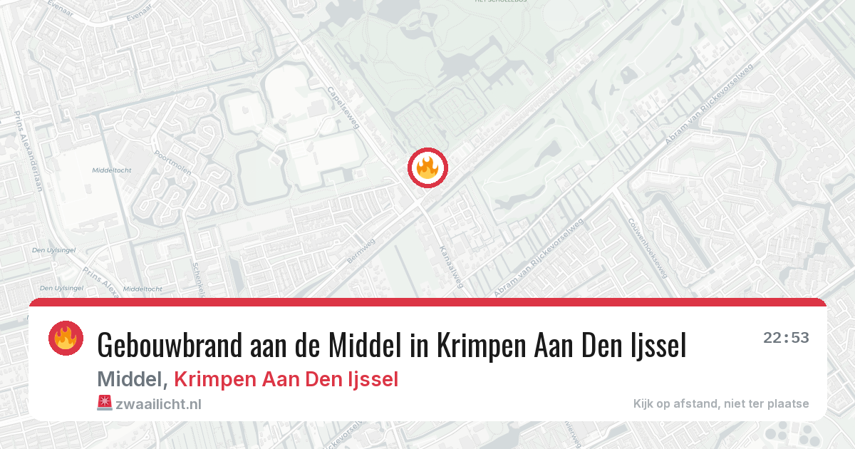Gebouwbrand aan de Middel in Krimpen Aan Den Ijssel — 7 mrt 2026