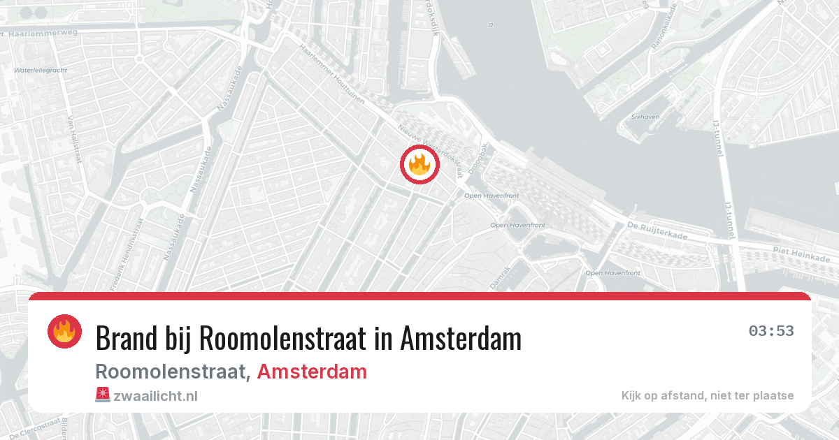Brand bij Roomolenstraat in Amsterdam — 28 jun 2026