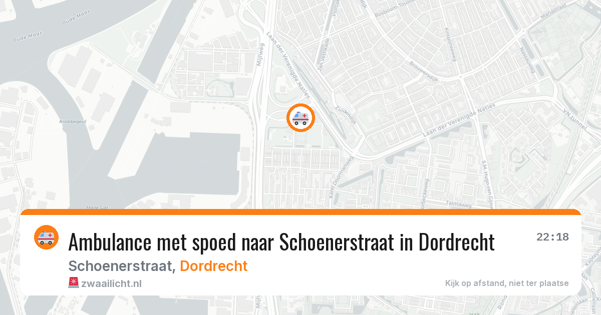 Ambulance met spoed naar Schoenerstraat in Dordrecht — 30 jun 2026